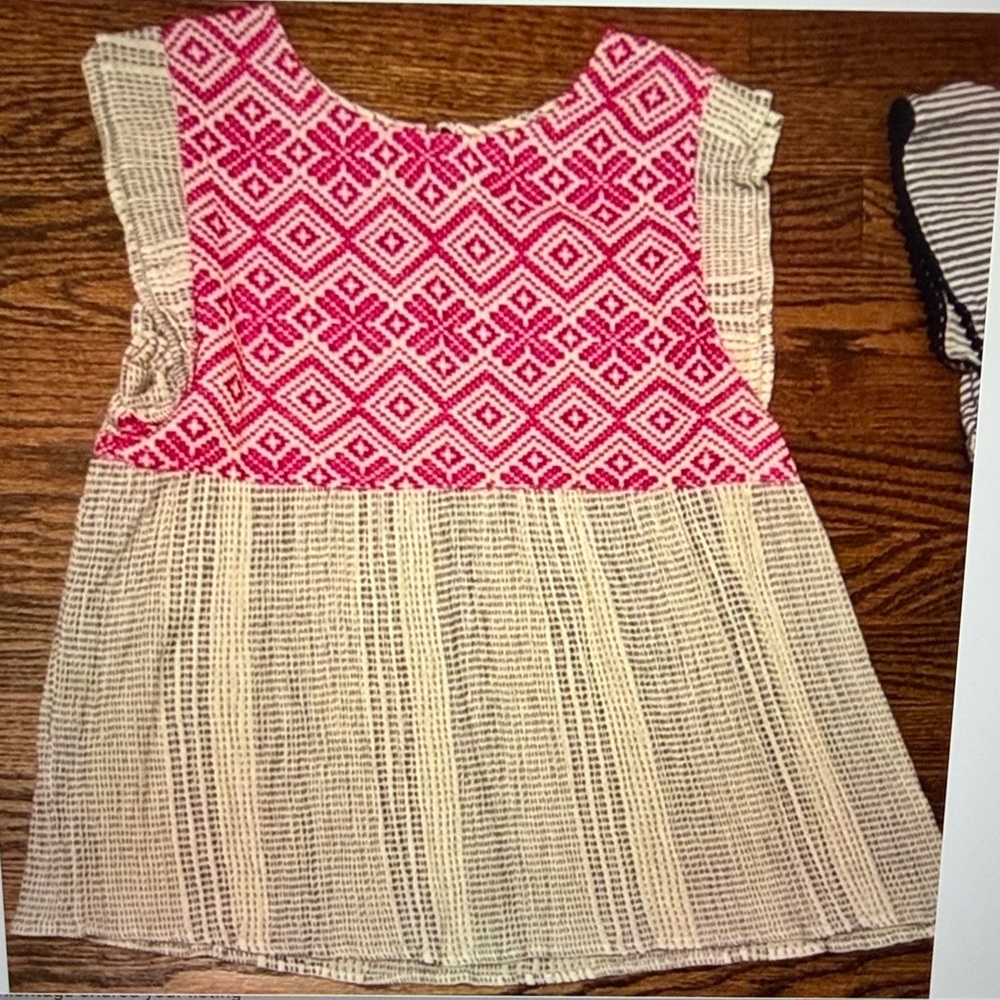 THML Pink and Cream Blouse